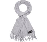 Brubaker Cashmirillo Foulard - env. 30 x 180 cm Légèrement chaud et douillet - Automne et hiver Foulard douillet - Etole avec franges pour femmes hommes, Gris