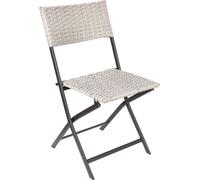BRUBAKER Chaise de jardin Lugano - Chaise pliante en poly rotin résistante aux intempéries et robuste - Chaise de balcon pliante - Chaise de camping pour jardin balcon camping, 1 chaise