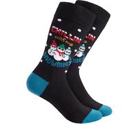 BRUBAKER Chaussettes de Noël pour Femmes et Hommes - Chillin with my Snowmies - Chaussettes en coton Noël - Taille 35-40