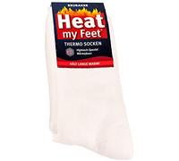 BRUBAKER 2 paires de chaussettes thermo unisexes Heat my Feet Beige taille 39-42