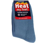 BRUBAKER 2 paires de chaussettes thermiques unisexes bleu taille 43-46