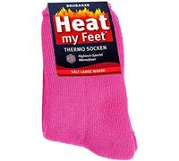 BRUBAKER Chaussettes Thermiques 'Heat my Feet' - Lot de 2 Paires - Ultra Chaudes et Confortables - Unisexe - Rose Taille EU35-38