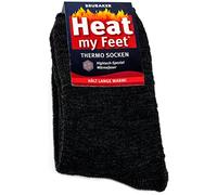BRUBAKER Chaussettes thermiques 'Heat my Feet' - Lot de 2 Paires - Unisexe - 39-42 - Anthracite