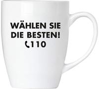 BRUBAKER - Choisissez les meilleurs ! 110 Police - Tasse à café en céramique - 300 ml - Tasse à café
