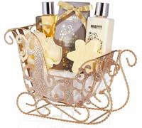 BRUBAKER Coffret de Bain Chariot d' Doreé - Winter Wonder - Présent Noël - 6 Pcs
