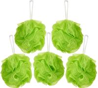 BRUBAKER Cosmetics - 5x éponges pour gommage ou massage Eponge de bain Eponge de douche avec crochet, Vert
