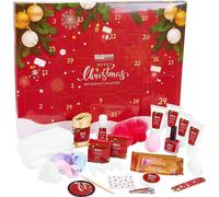 BRUBAKER Cosmetics Beauty Calendrier de l'Avent 24 x produits de soins corporels & accessoires de spa - le calendrier de Noël bien-être XXL pour femmes et filles - Rouge