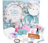 BRUBAKER Cosmetics Beauty Calendrier de l'Avent 24 x produits de soins corporels & accessoires de spa - le calendrier de Noël bien-être XXL pour femmes et filles - bleu menthe