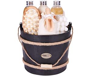 BRUBAKER Cosmetics - Coffret de bain & bien-être - Mangue Pêche - 9 Pièces - Baquet décoratif - Idée cadeau
