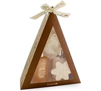 BRUBAKER Cosmetics - Coffret de bain - Vanille - 4 Pièces - Pyramide - Doré / Fleurs d'hiver - Idée cadeau Noël