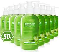 BRUBAKER Cosmetics Lotion lavante pour les mains Savon liquide en distributeur pratique - nettoie en douceur et hydrate, pomme, paquet de 50 (50 x 240 ml)
