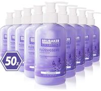 BRUBAKER Cosmetics Lotion lavante pour les mains Savon liquide en distributeur pratique - nettoie en douceur et hydrate, lavande, paquet de 50 (50 x 240 ml)