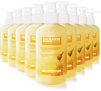 BRUBAKER Cosmetics Lotion lavante pour les mains Savon liquide en distributeur pratique - nettoie en douceur et hydrate, Lait Miel, paquet de 10 (10 x 240 ml)
