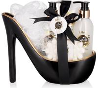 BRUBAKER Cosmetics - Merci maman - Set de beauté de luxe avec parfum de rose et de vanille - Set cadeau en céramique Stiletto - Set de bain cadeau - Noir blanc