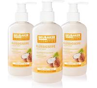 BRUBAKER Cosmetics pack de 3 lotions lavantes pour les mains savon liquide noix de coco - 3 x 240 ml dans un distributeur pratique - nettoie en douceur et hydrate - comme protection et pour des mains 