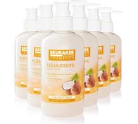BRUBAKER Cosmetics pack de 6 lotions lavantes pour les mains savon liquide noix de coco - 6 x 240 ml dans un distributeur pratique - nettoie en douceur et hydrate - comme protection et pour des mains
