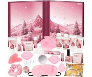 BRUBAKER Cosmetics XXL Calendrier de l'Avent Beauté 2026 | Grand Coffret de Noël à Ouvrir en Forme de Livre Unique - 24 Surprises Cosmétiques et Spa pour Femmes et Filles - Rose