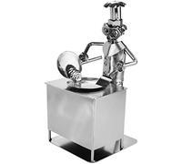 BRUBAKER Cuisinier à Vis - Figurine en Fer Artisanale Cuisine d'homme en Métal - Idée de Cadeau pour Les Maîtres Cuisiniers et Les Amateurs