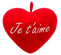 BRUBAKER Cœur en Peluche Je t'aime Rouge 32 cm