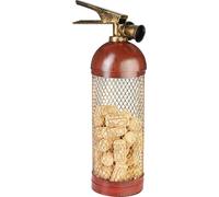 Brubaker Déco Extincteur - Récipient pour bouchons de vin - Rangement des bouchons Intérieur Métal Décoration - Cadeau de vin pour pompier femme pompier et amateur de vin