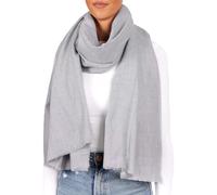 BRUBAKER Echarpe Cashmirillo - Echarpe en Laine Surdimensionnée pour Femme et Homme - 100 x 200 cm - Chaude et Douce - Echarpe de Couverture Automne/Hiver pour une Sensation de Cachemire - Gris