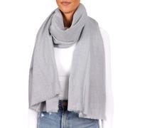 BRUBAKER Echarpe Cashmirillo - Echarpe en laine surdimensionnée pour femmes et hommes - 100 x 200 cm - Chaude et douillette - Echarpe de couverture pour automne/hiver, Gris