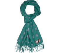 Brubaker Echarpe Cashmirillo - env. 30 x 180cm Légèrement chaude et douillette - Automne et hiver Echarpe douillette - Etole avec franges pour femmes, Noël vert