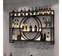 Brubaker Étagère à vin fine en métal avec support pour verre Idéal pour la maison ou la décoration de mariage