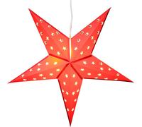 BRUBAKER Étoile de Noël pliante avec 10 LED, 60 cm Ø, rouge