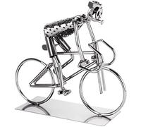 BRUBAKER Figurine à Vis Cycliste - Vélo Figurine en Fer Homme en Métal - Travail Manuel Figurine en Métal - Cadeau pour Les Cyclistes et Les Coureurs Cyclistes