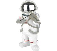 BRUBAKER Figurine décorative Astronaute Violoniste - 20 cm Figurine de l'espace avec violon - Statue moderne peinte à la main pour musicien - Blanc, Argent