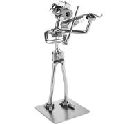 BRUBAKER Figurine en Écrous de Violoniste avec Violon - Figurine Artisanale en Métal Violoniste - Figurine en Métal Musicien à Cordes Décoration Cadeau pour Musicien