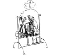BRUBAKER Homme à vis Couple d'amoureux sur la balançoire - Travail manuel Figurine en fer Homme en métal Amour - Figurine en métal Couple Cadeau