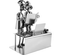 BRUBAKER Homme à vis Ingénieur - Figurine artisanale en fer Homme en métal Technicien - Figurine en métal Idée cadeau pour les ingénieurs