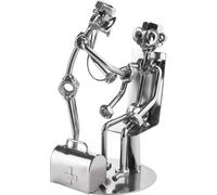 BRUBAKER Homme à vis Médecin avec patient stéthoscope - Travail artisanal en fer - Figurine en métal Idée cadeau pour médecins généralistes - Cadeau médecins