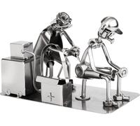 BRUBAKER Homme à Vis Tatoueur - Figurine en Fer Artisanale - Figurine en Métal Idée Cadeau pour Tatoués et Fans de Tatouage - Tatouage Cadeau