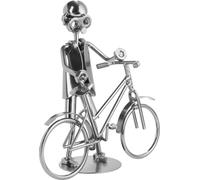 BRUBAKER Homme à visser Vélo - Figurine artisanale en fer Homme en métal - Figurine en métal Idée cadeau pour les cyclistes et les vendeurs de vélos