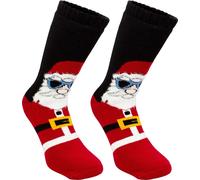 BRUBAKER Hommes ABS Chaussettes de Noël Cool Santa Claus Père Noël Chaussettes d'hiver One Size (EU 40-45)
