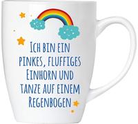 BRUBAKER - Je suis une licorne rose et duveteuse ! - Tasse à café en céramique - 300 ml - Tasse à café