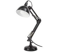 BRUBAKER - Lampe de bureau/de table - Bras articulé réglable - Design industriel/classique - Métal - Hauteur jusqu'à 53 cm - Noir