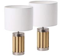 BRUBAKER - Lampe de table/de chevet - Lot de 2 - Design moderne - Hauteur 33 cm