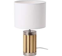 BRUBAKER Lampe de table ou de chevet - hauteur 33 cm - pied en bois / métal