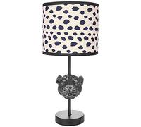 BRUBAKER Lampe de table ou de chevet Leopard - Lampe de table avec base en polyresin et abat-jour en tissu - hauteur 40 cm, Noir Beige pointillé