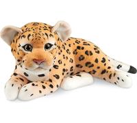 BRUBAKER Léopard - 30 cm Peluche - Peluche Bébé Félidé Couché - Enfants Jouets en Peluche, Brun