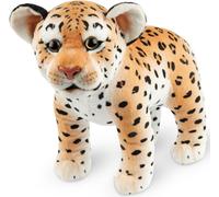 BRUBAKER Léopard - 30 cm Peluche - Peluche Bébé Félidé Debout - Enfants Jouets en Peluche, Brun