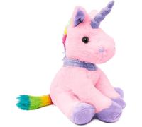 BRUBAKER Licorne en peluche 21 cm de haut - Rose - Peluche Animaux en peluche