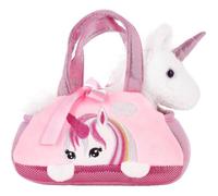 BRUBAKER Licorne en Peluche Blanche dans Un Sac à Main - 20 cm - Peluche dans Un Sac - Rose