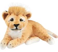 BRUBAKER Lion en peluche - 30 cm Peluche - Peluche Bébé Félidé Couché - Enfants Jouets en Peluche, Brun