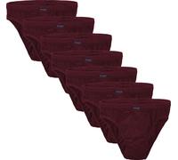 BRUBAKER Lot de 7 slips hommes 100% coton Bordeaux Rouge Gr. L