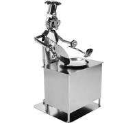 BRUBAKER Mâle à vis Cuisinier - Figurine artisanale en fer Mâle en métal Cuisine - Figurine en métal Idée cadeau pour maîtres cuisiniers et cuisiniers amateurs